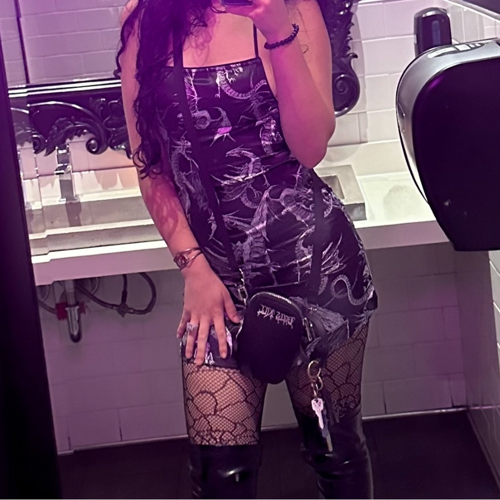 Black mini dress